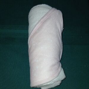 Soft Pink and White Baby Towel
